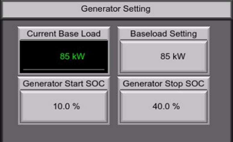 Generator Setting